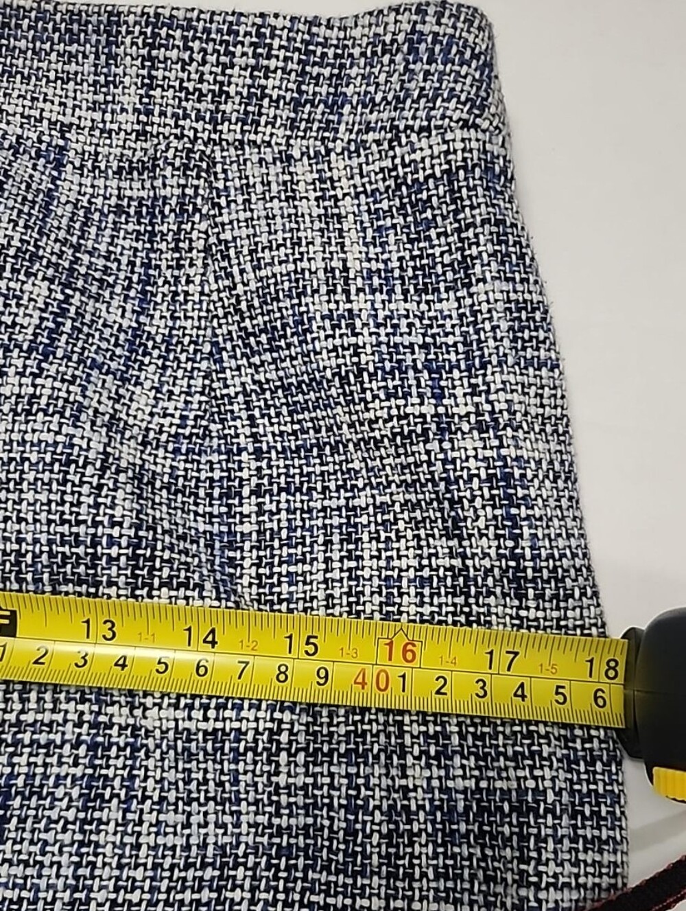 J.Crew No. 2 Blue White Tweed Pencil Skirt Coastal Preppy Quiet Luxury - Picture 12 of 14